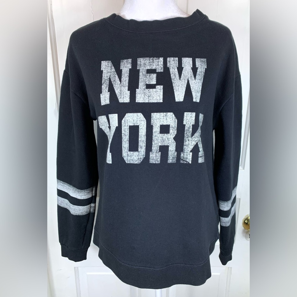 New York Crewneck Sweatshirt - Black and White - Blink